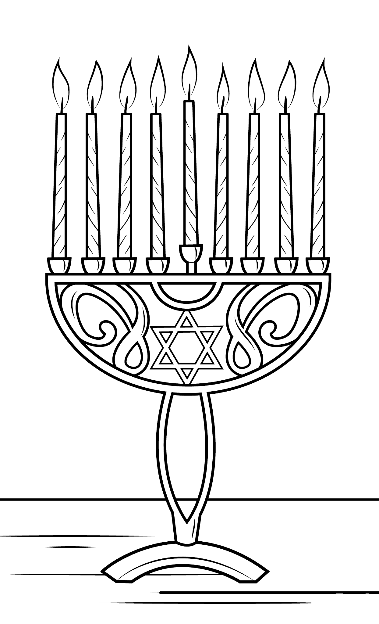 Hanukkah Menorah Coloring Page Free Printable Coloring Pages For Kids