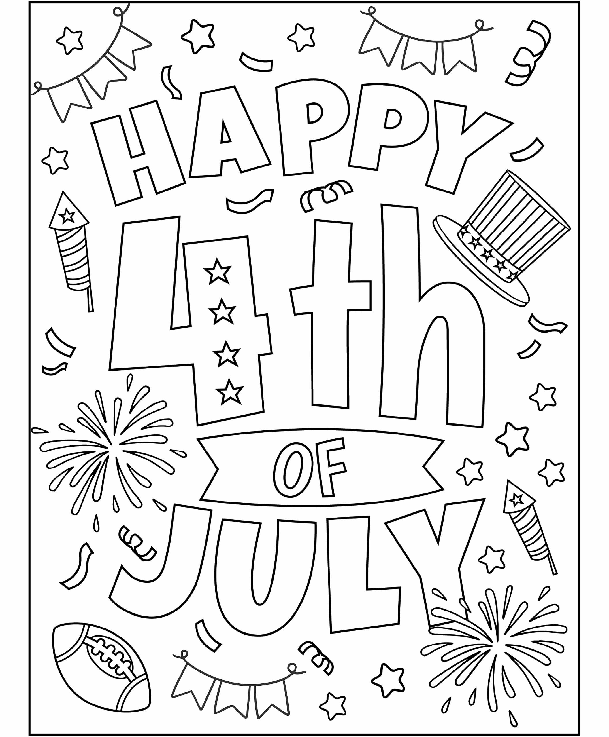 Happy 4th Of July Coloring Pages