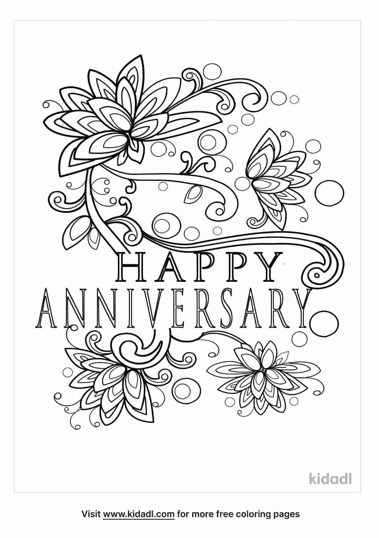 Happy Aniversary Coloring Pages Coloring Home