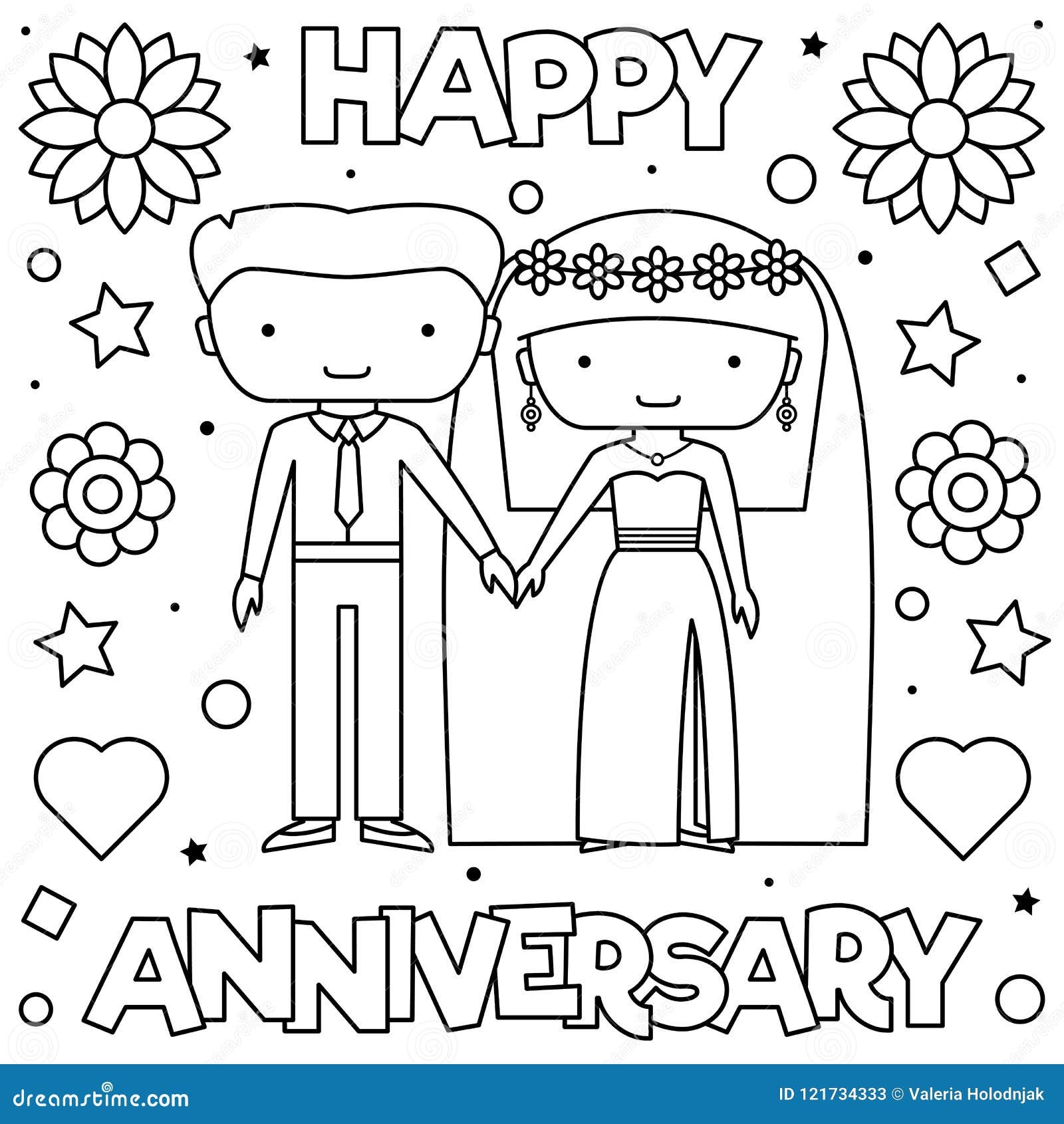 Happy Anniversary Coloring Page Anniversary Coloring Pages Doodle Art Alley Hippienehadderett