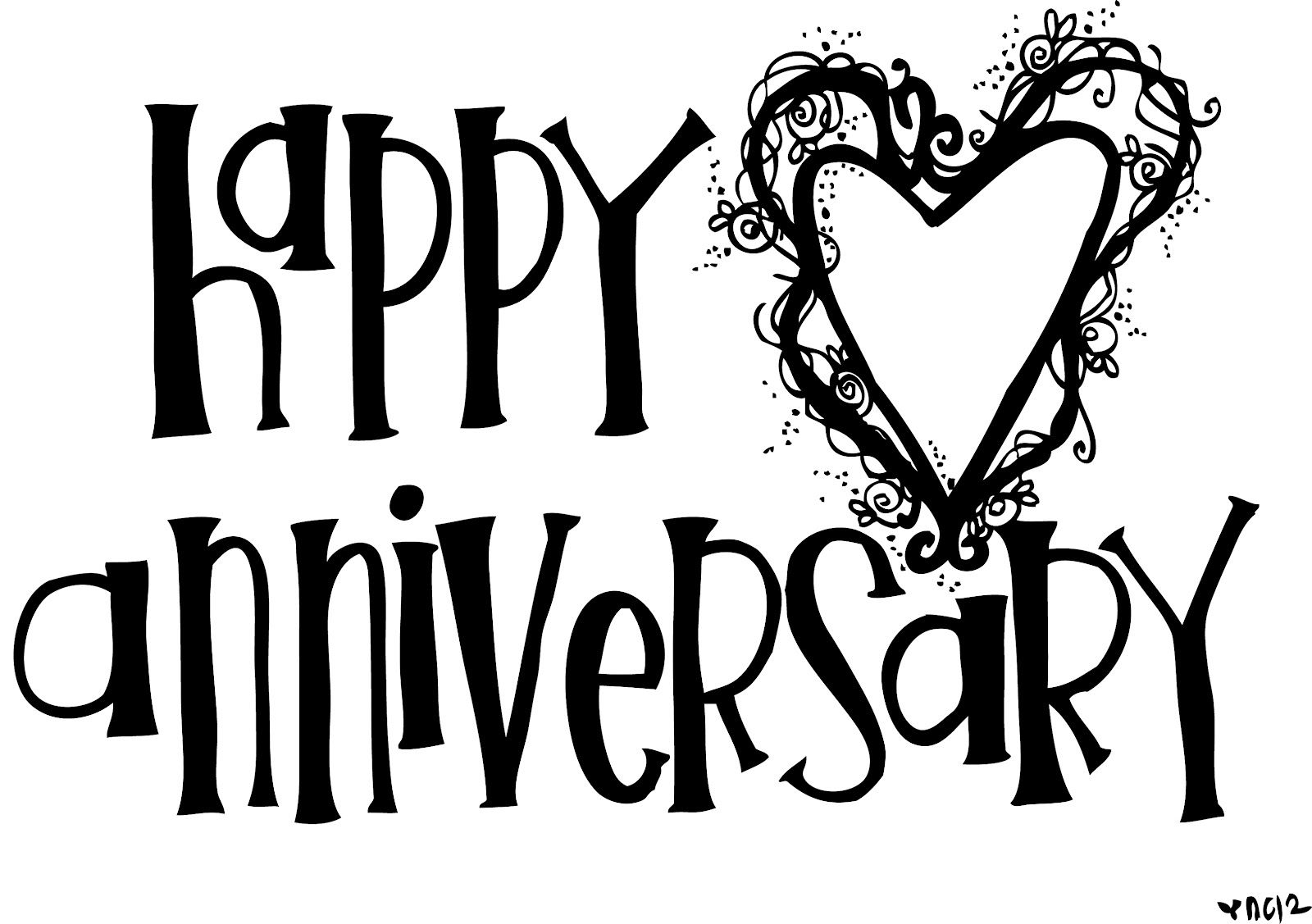 Happy Anniversary Coloring Pages