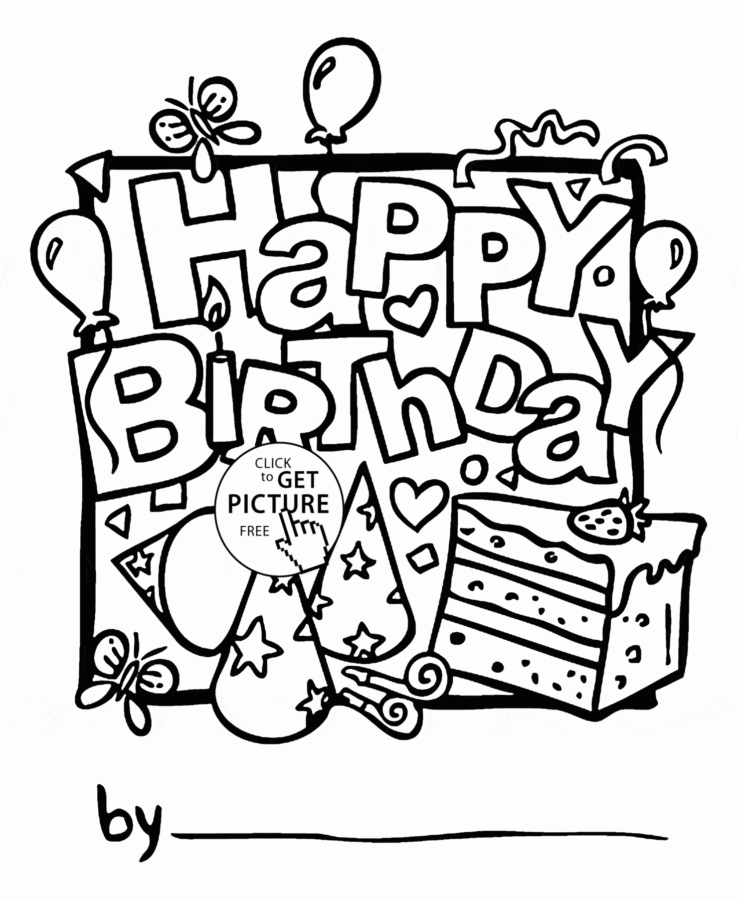 Free Birthday Coloring Pages Printable