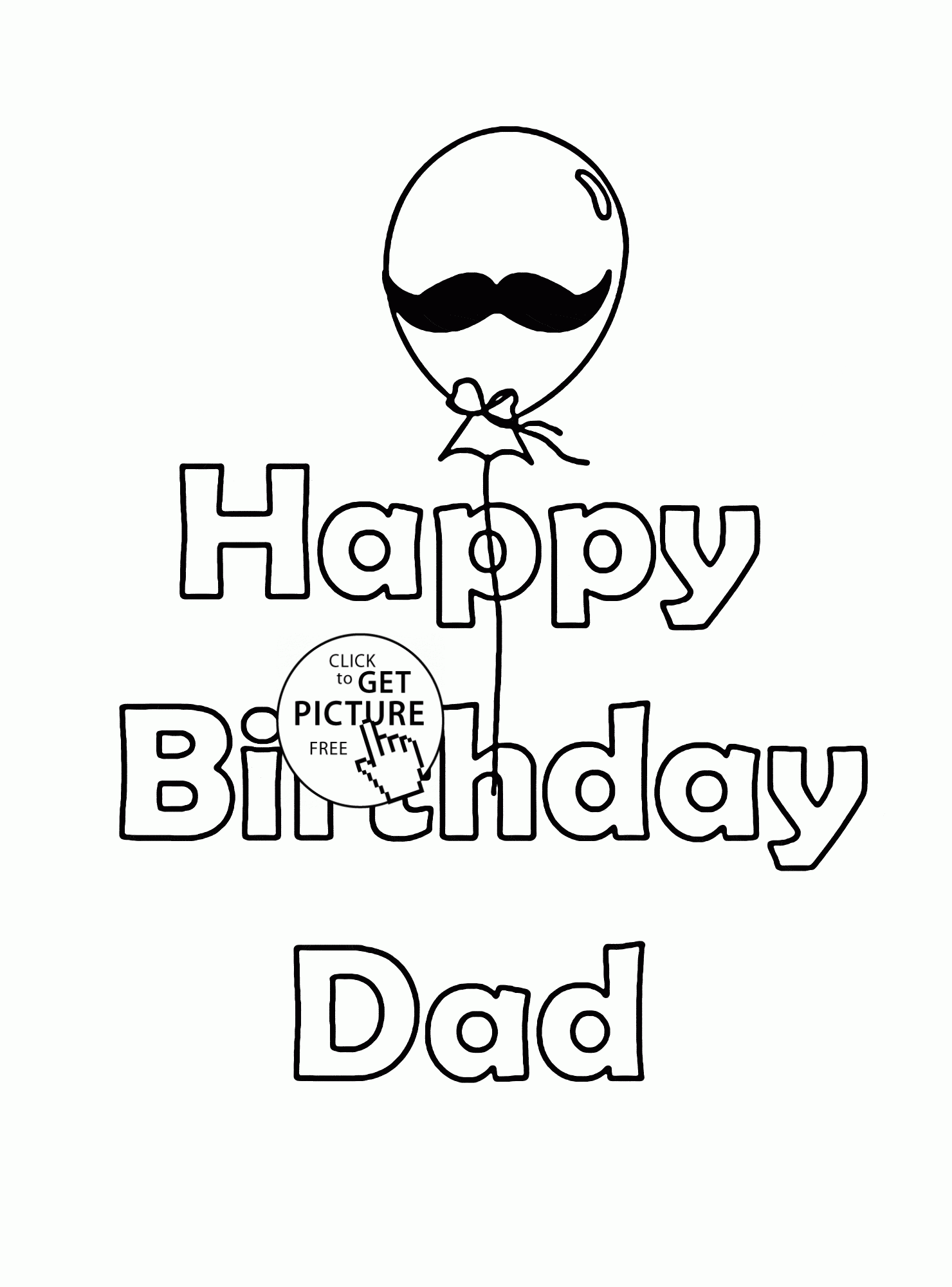 Happy Birthday Daddy Coloring Page Coloring Home