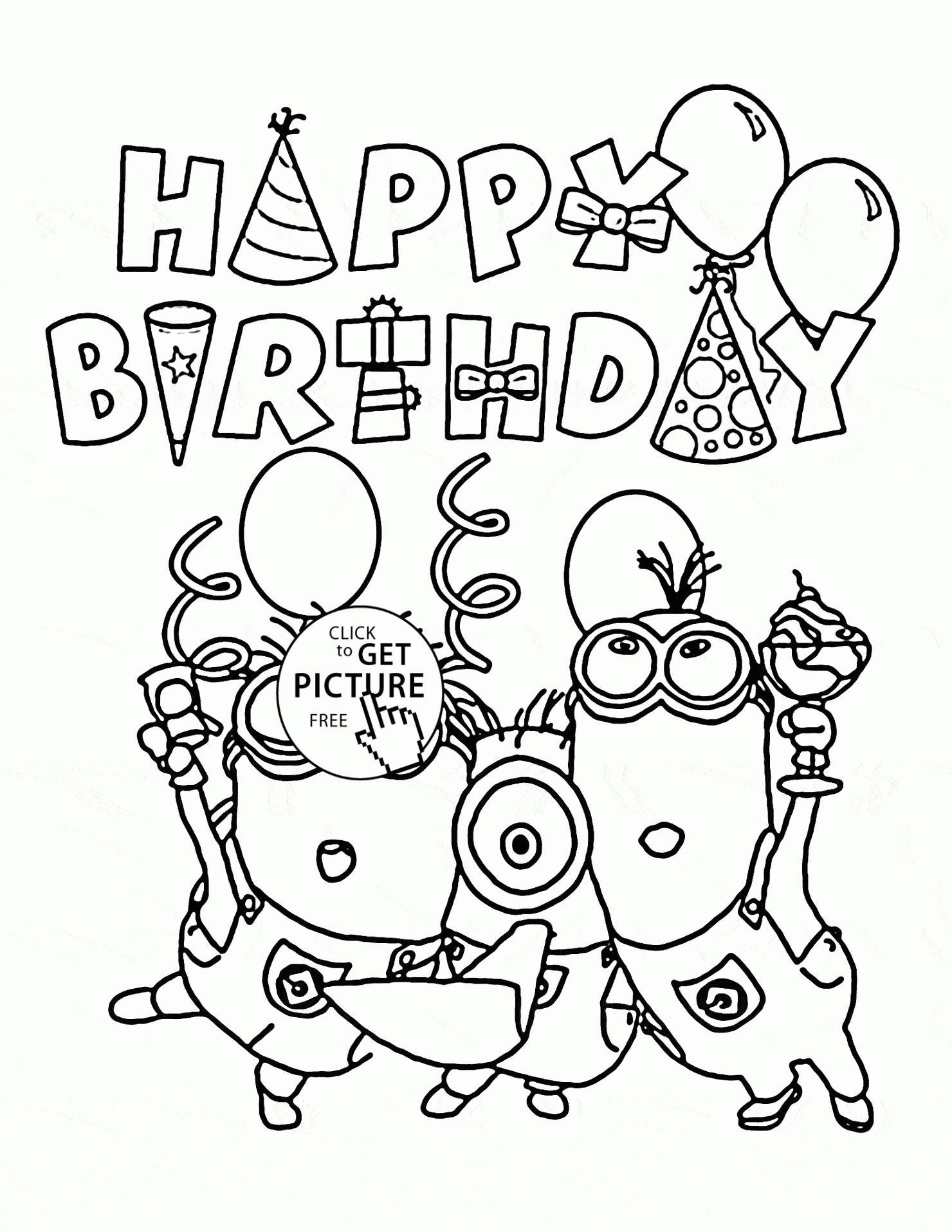 Birthday Coloring Page