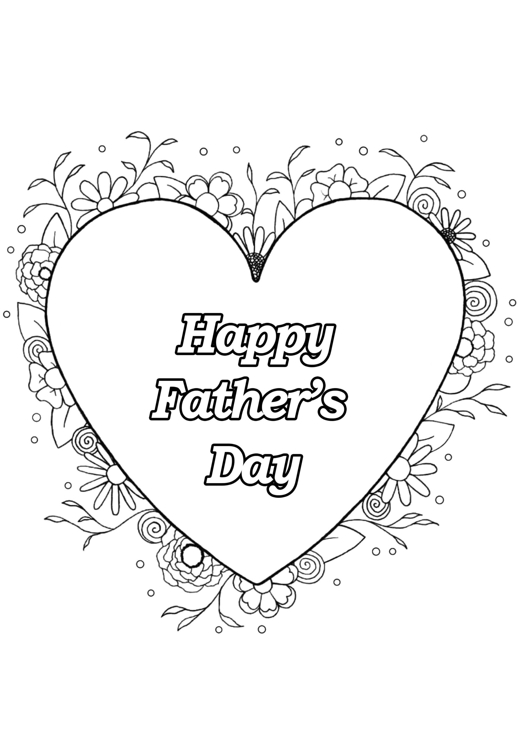Happy Fathers Day Papa Coloring Page Coloring Pages