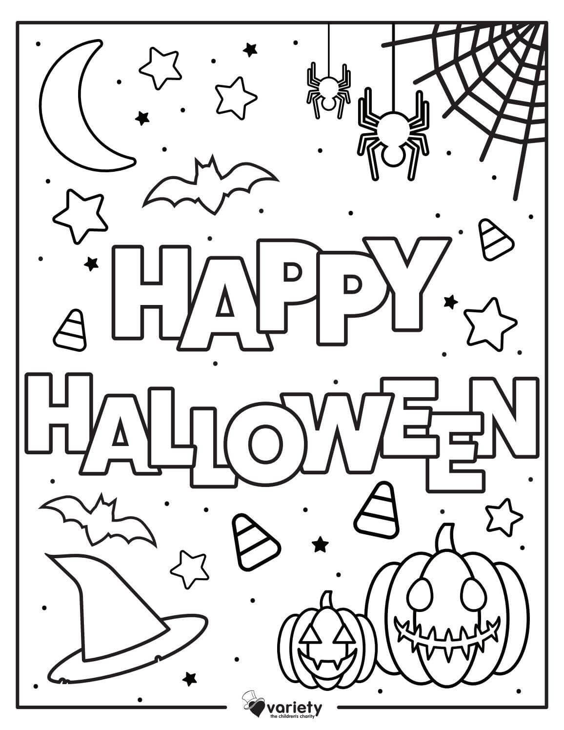 Happy Halloween Coloring Pages Printable