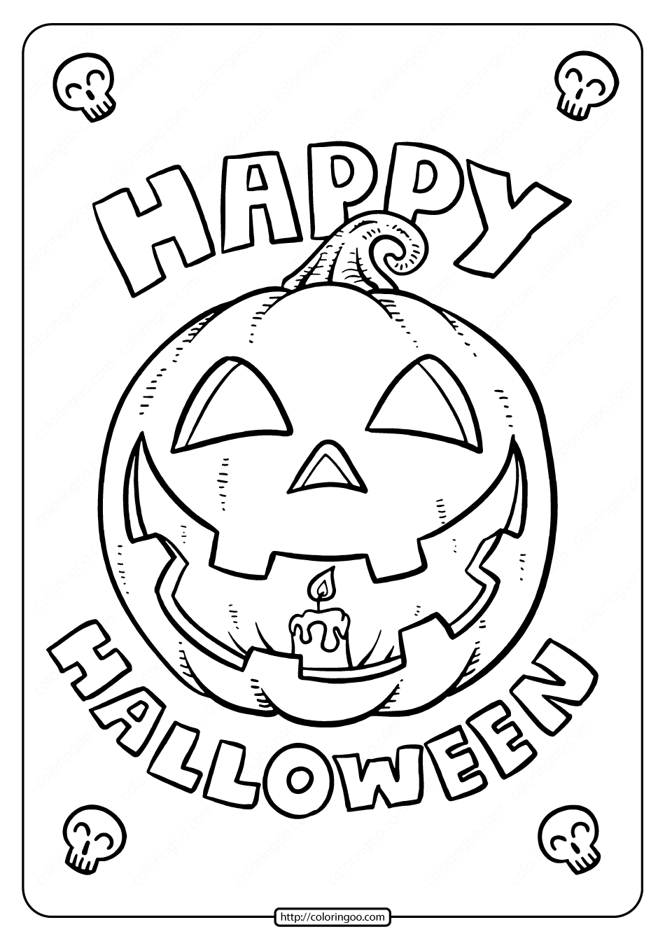Happy Halloween Coloring Pages