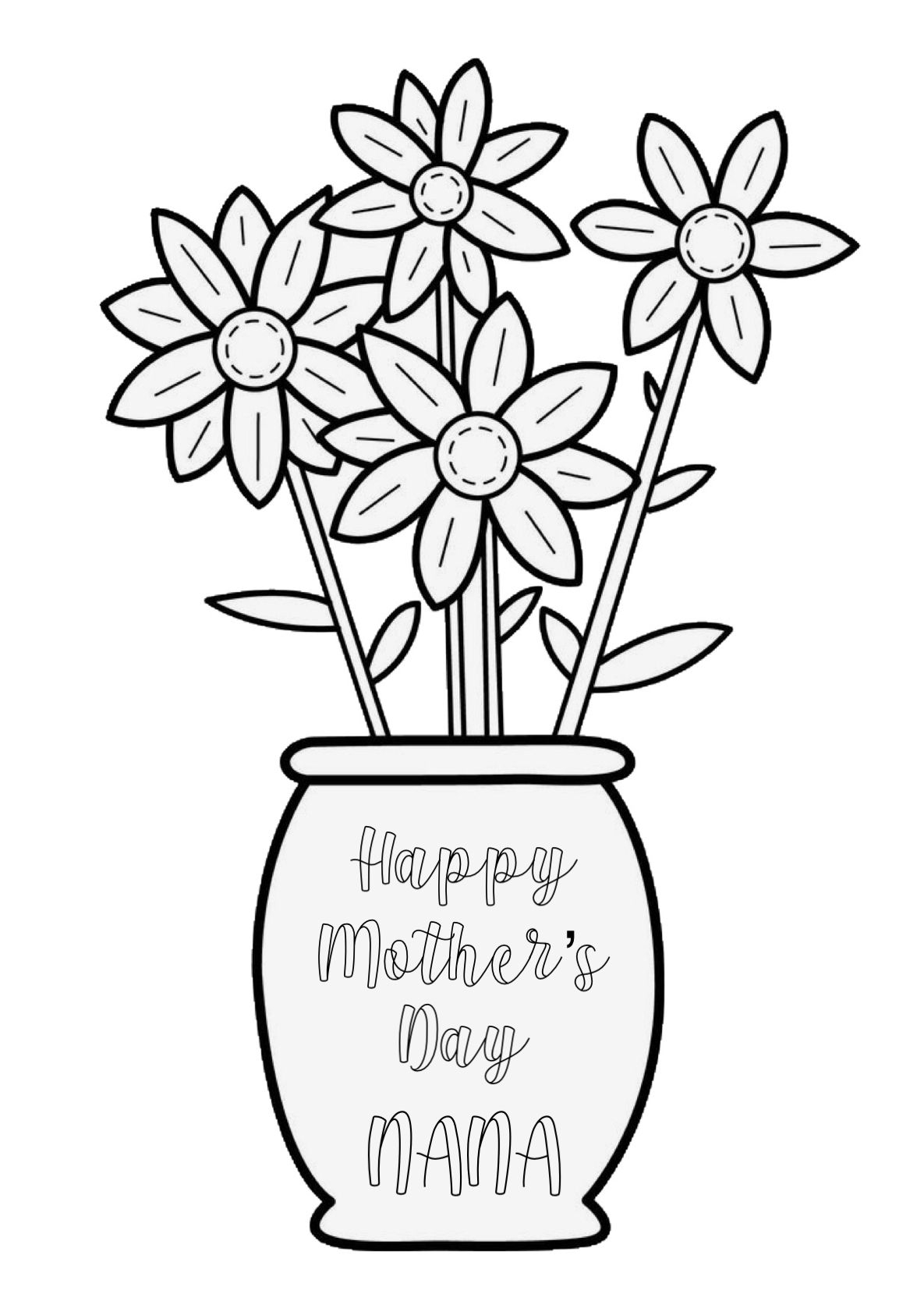 Mother's Day Coloring Page