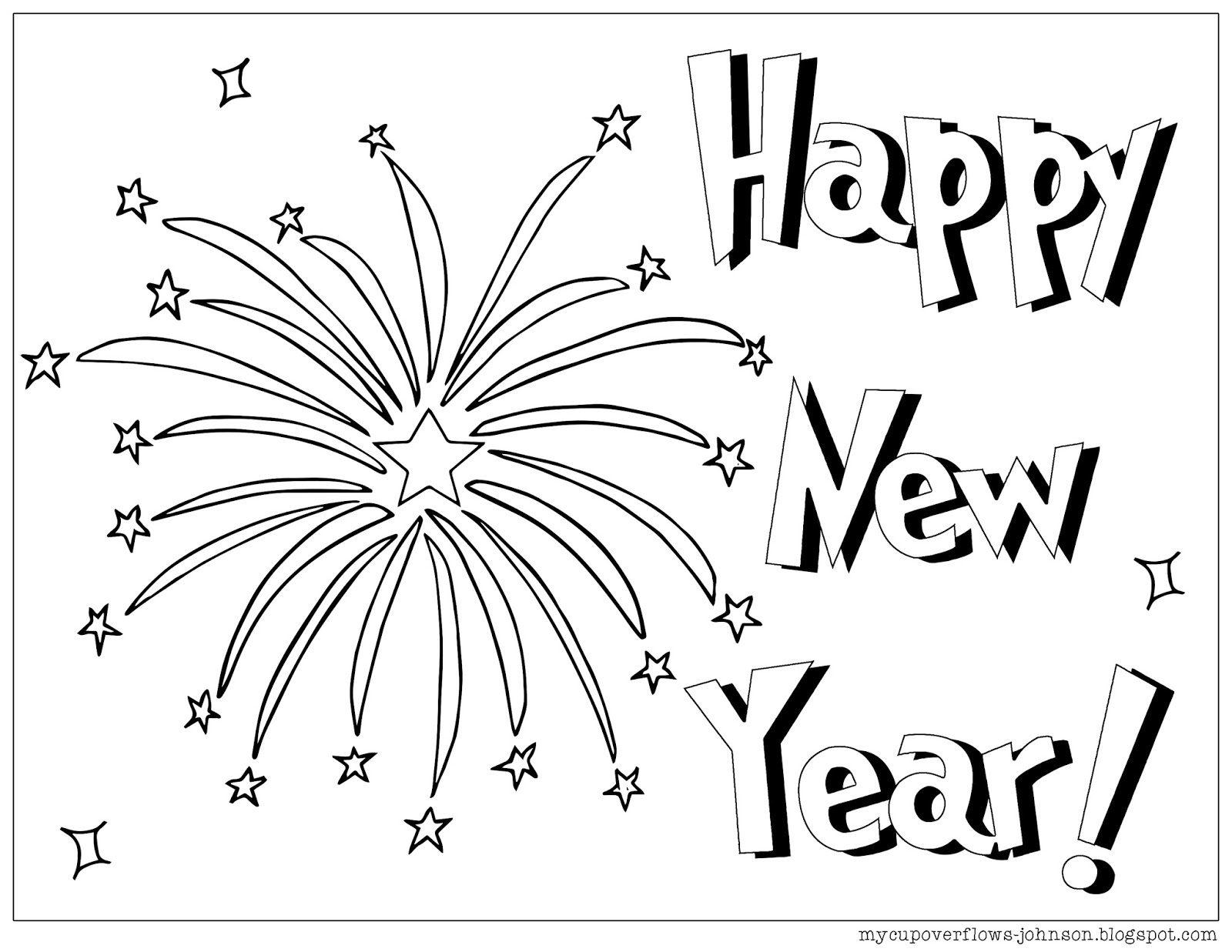 Happy New Year Printable Coloring Pages Printable Word Searches