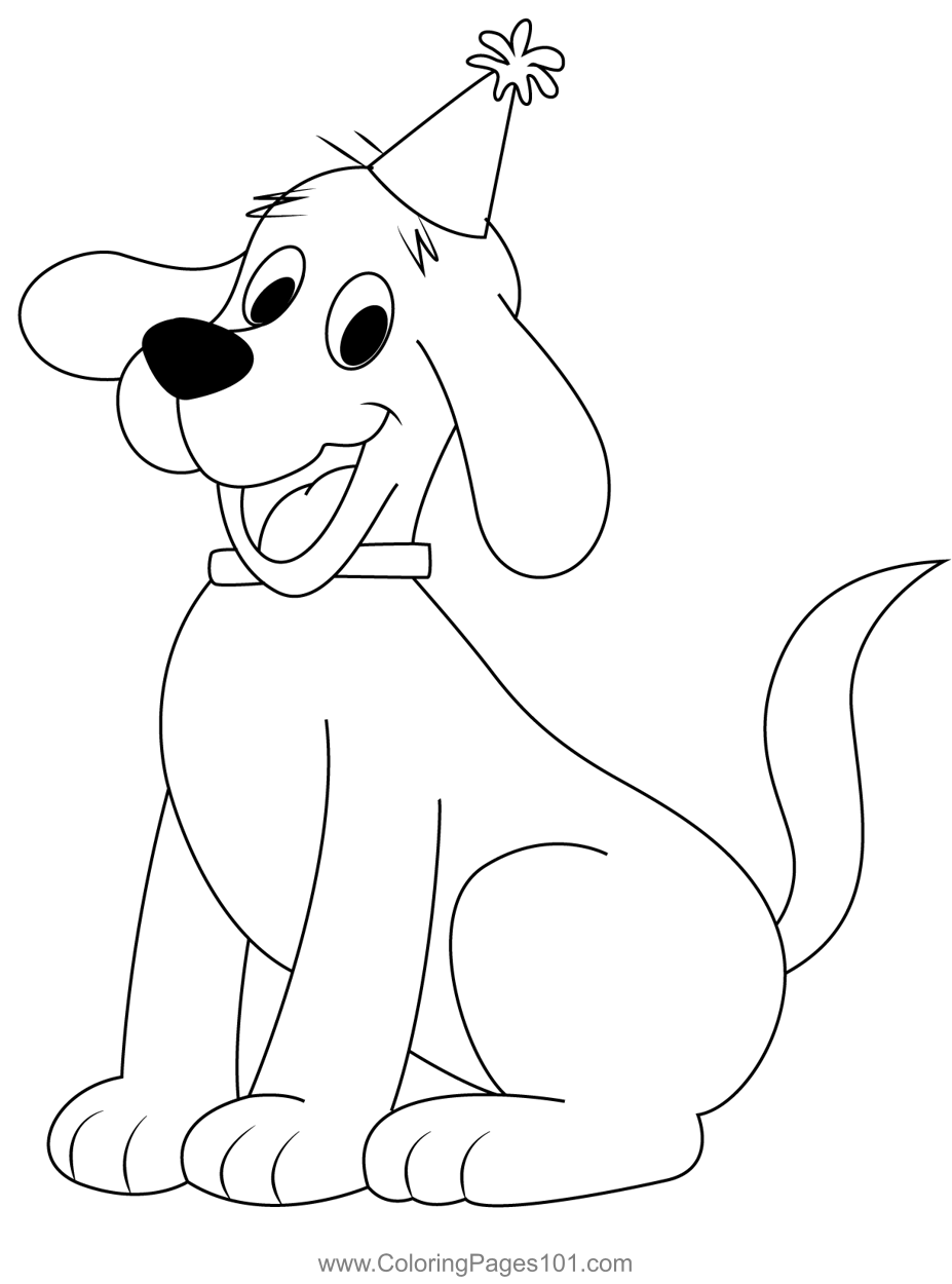 Happy Puppy Clifford Coloring Page For Kids Free Clifford The Big Red Dog Printable Coloring