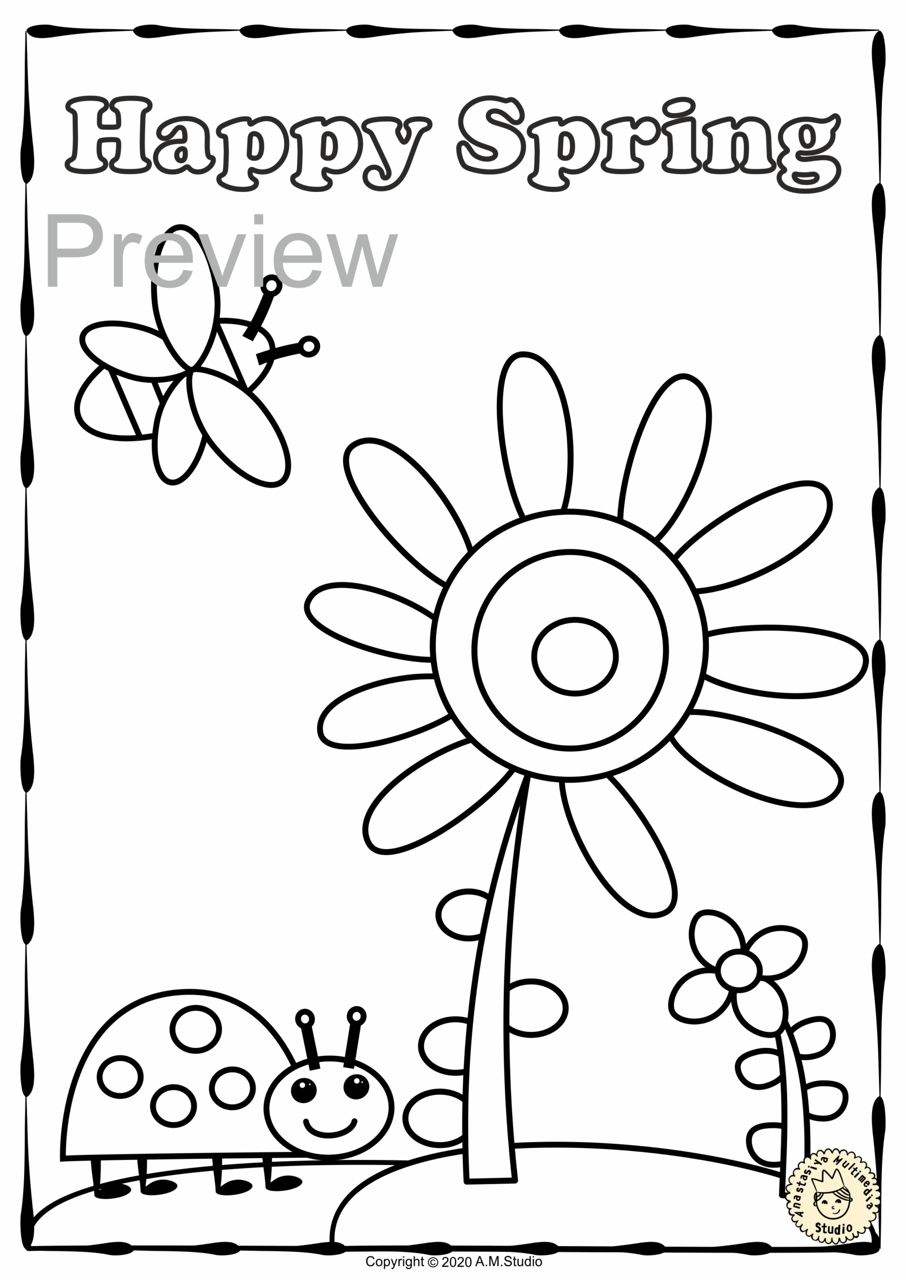 Happy Spring Coloring Pages Freeda Qualls Coloring Pages