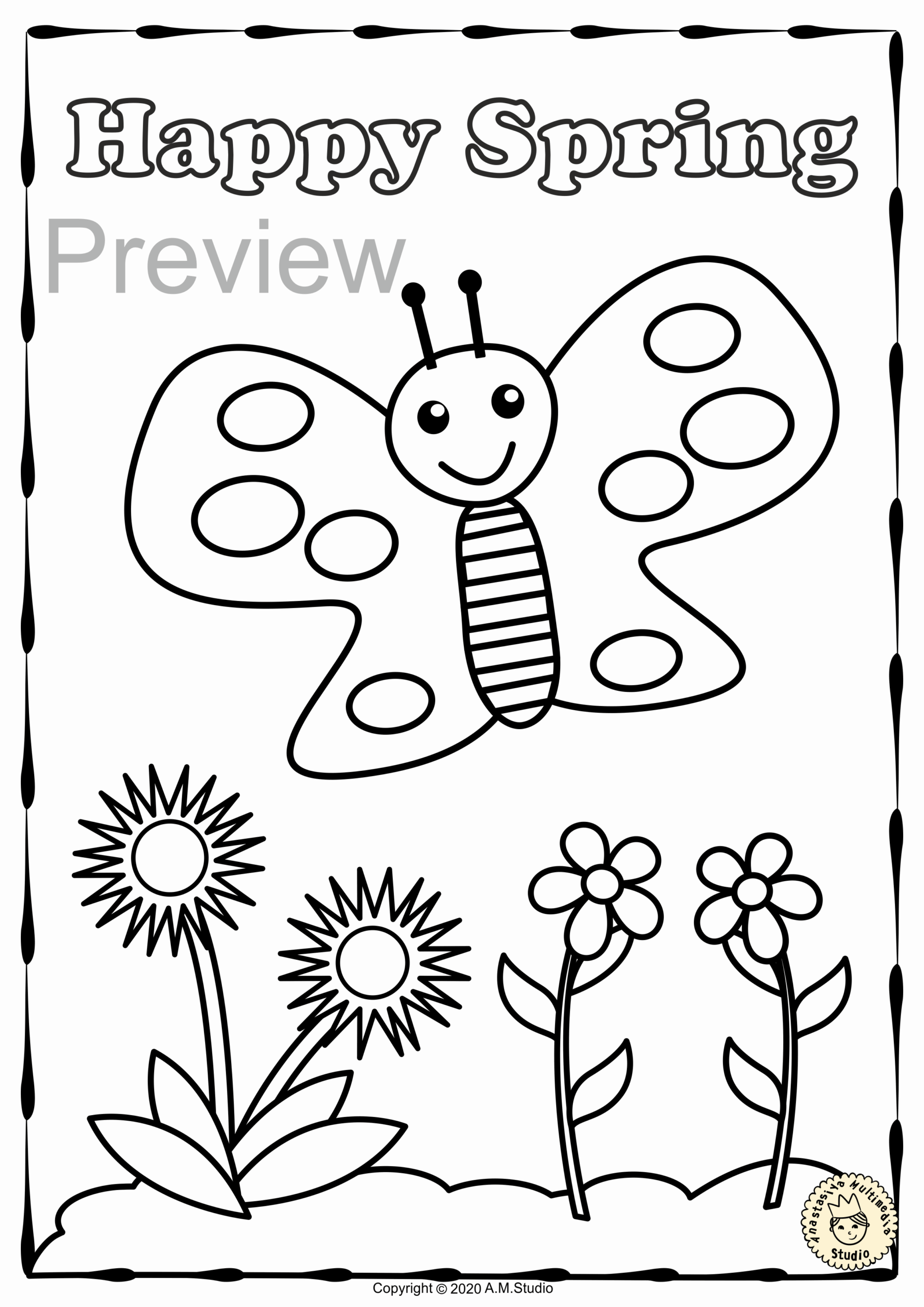 Happy Spring Coloring Pages Freeda Qualls Coloring Pages