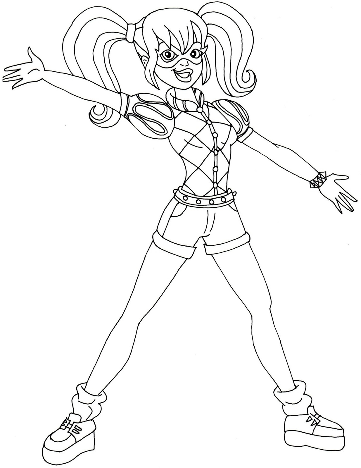 Harley Quinn Coloring Pages Free Educative Printable
