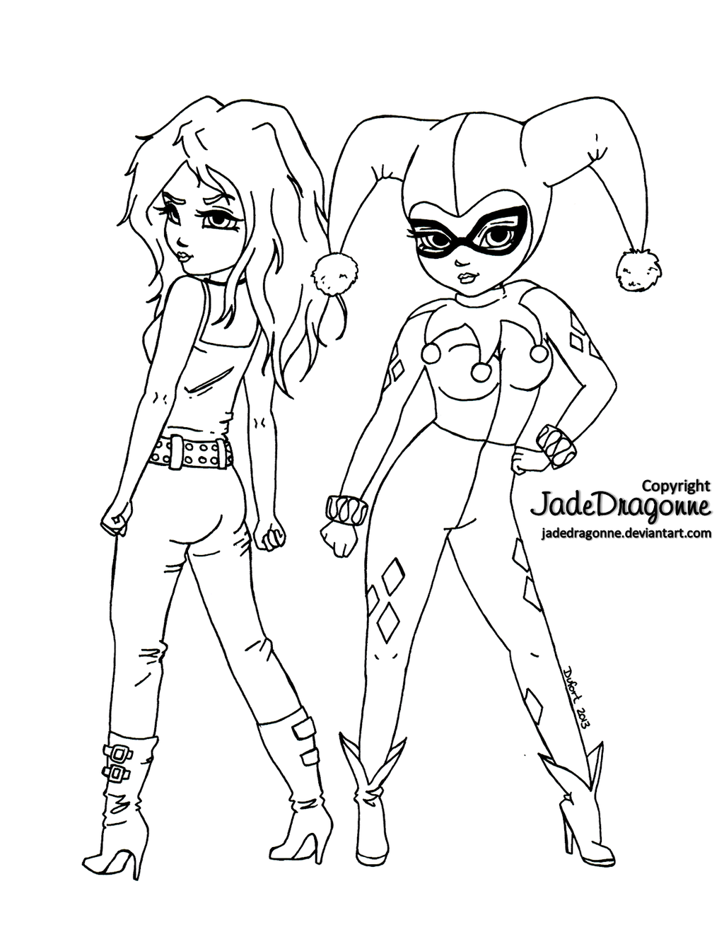 Harley Quinn Coloring Pages