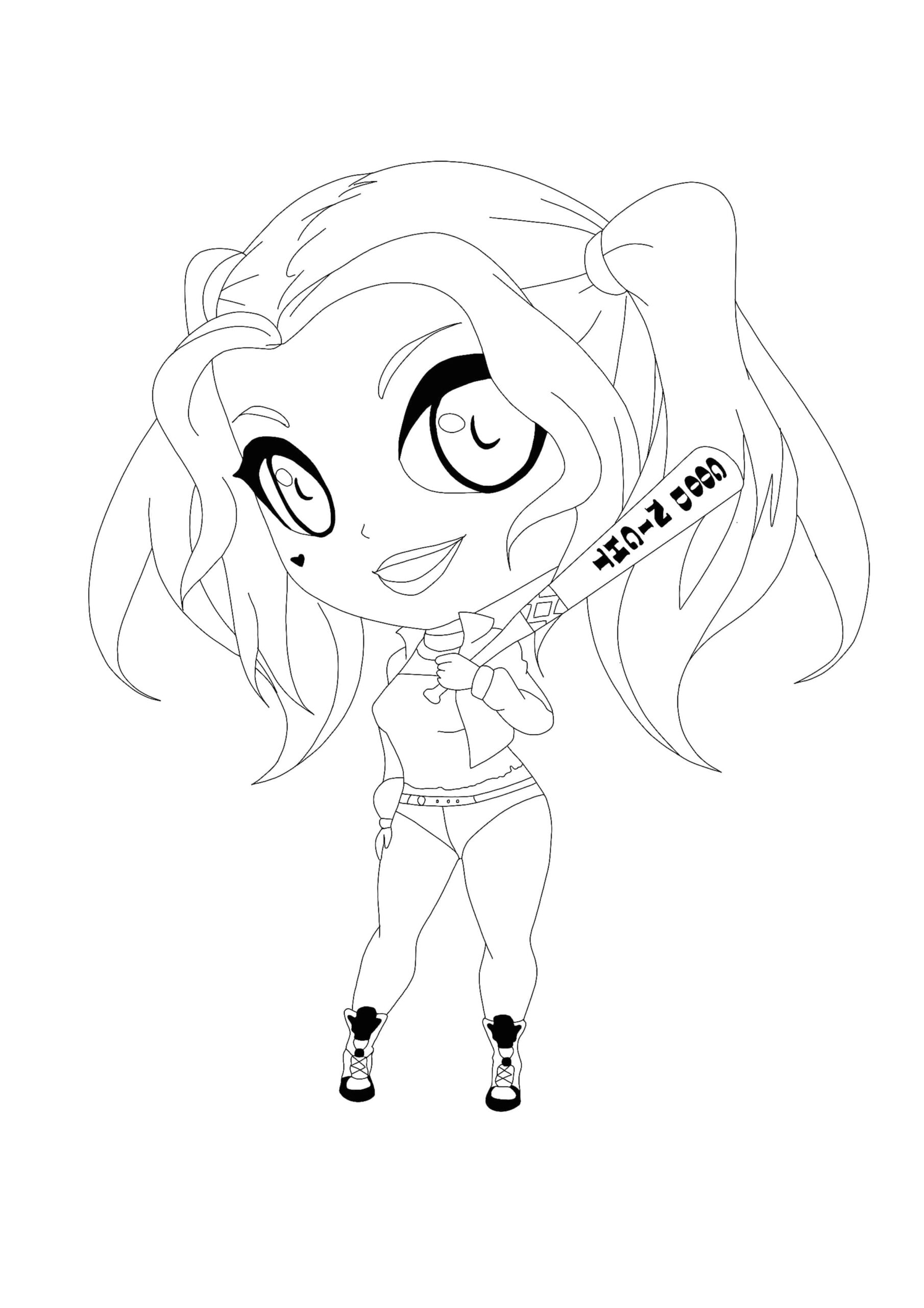 Harley Quinn Printable Coloring Pages Lily ArielropWalters