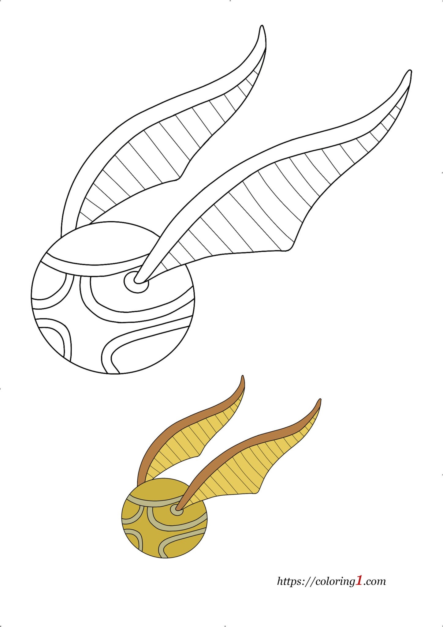 Printable Golden Snitch Coloring Pages