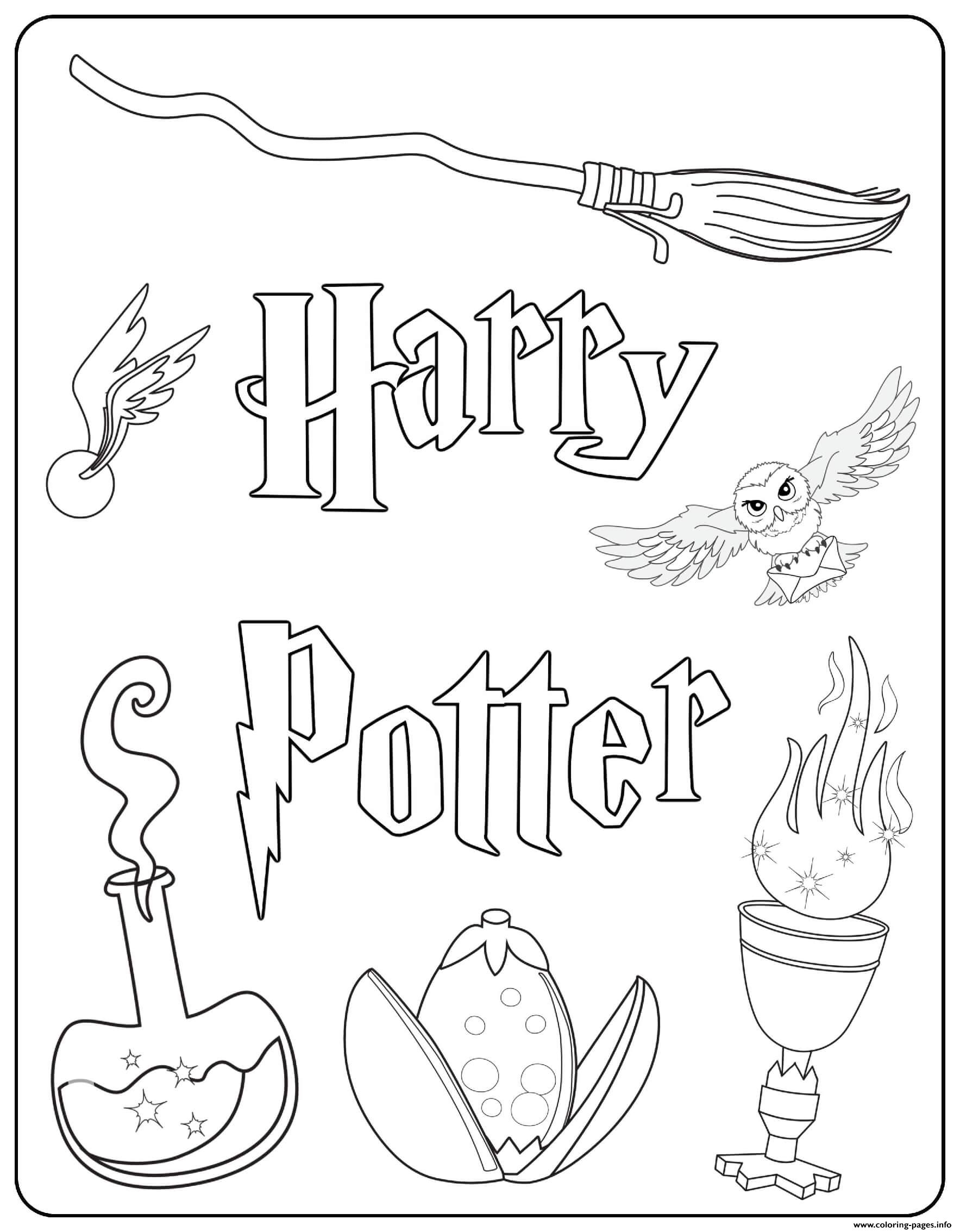 Harry Potter Images Coloring Page Printable