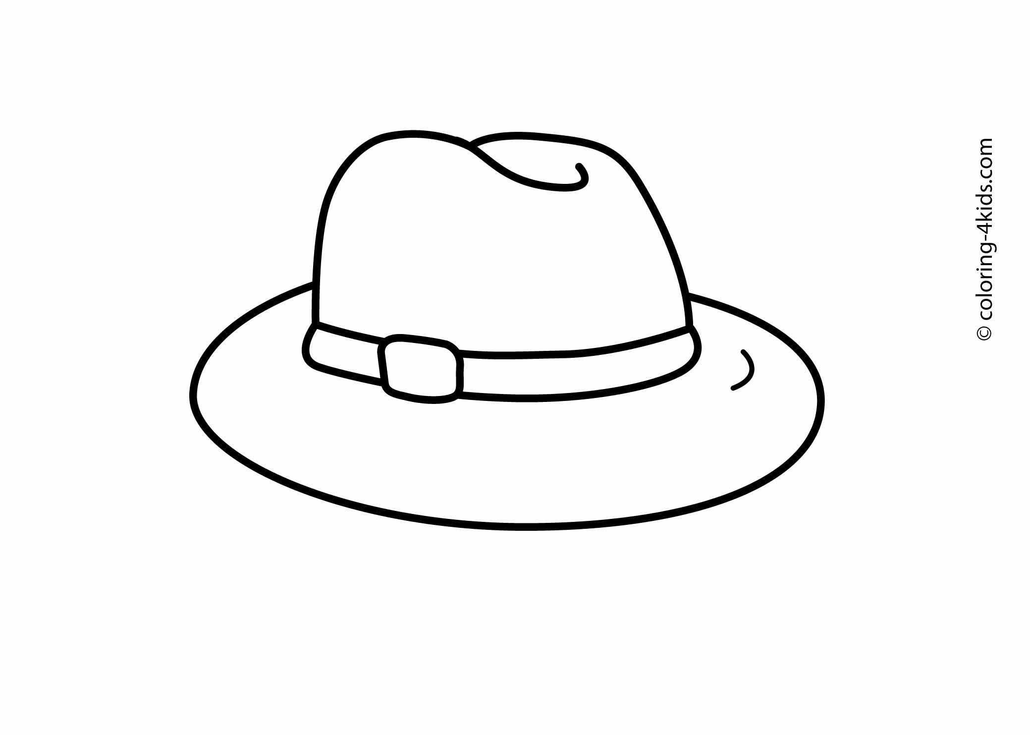 Hat Coloring Sheet Thekidsworksheet