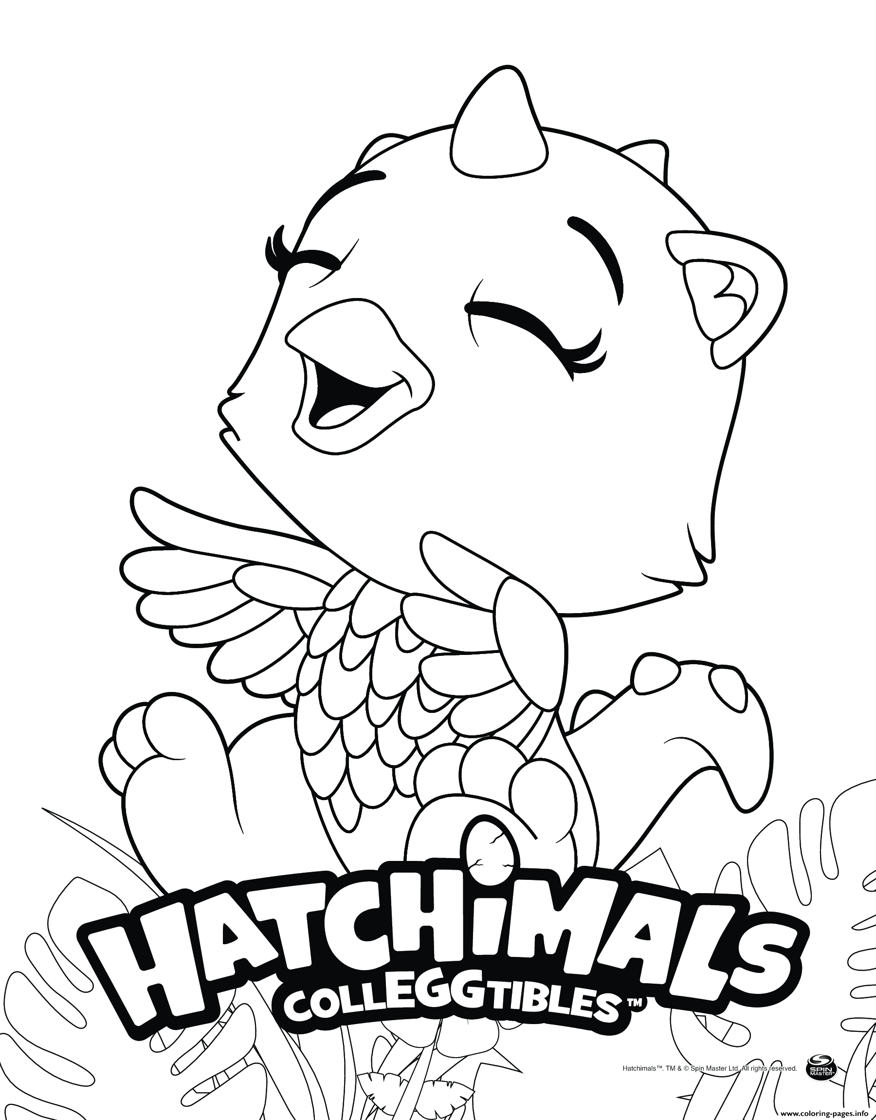 Hatchimals Draggle Coloring Page Printable