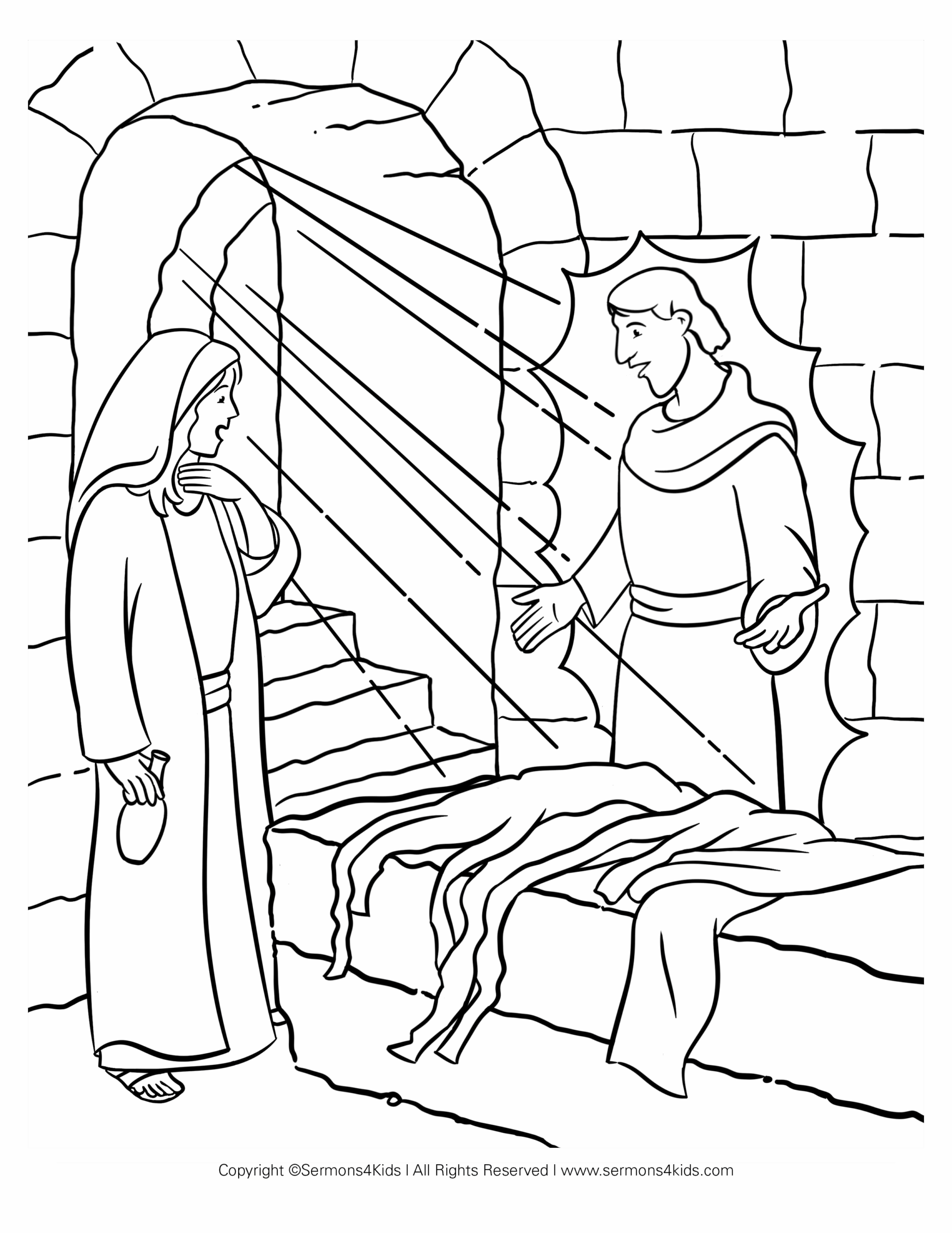 He Is Risen Coloring Page