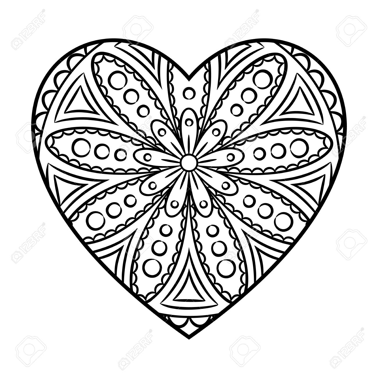 Heart Mandala Coloring Page Free Printable Coloring Pages For Kids
