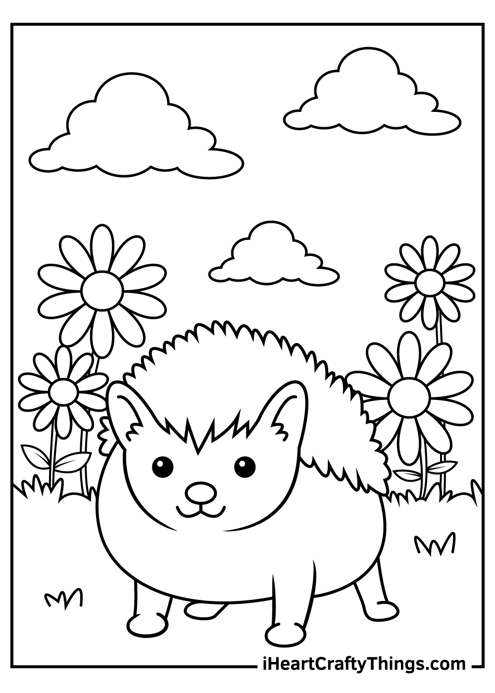 Hedgehog Coloring Page
