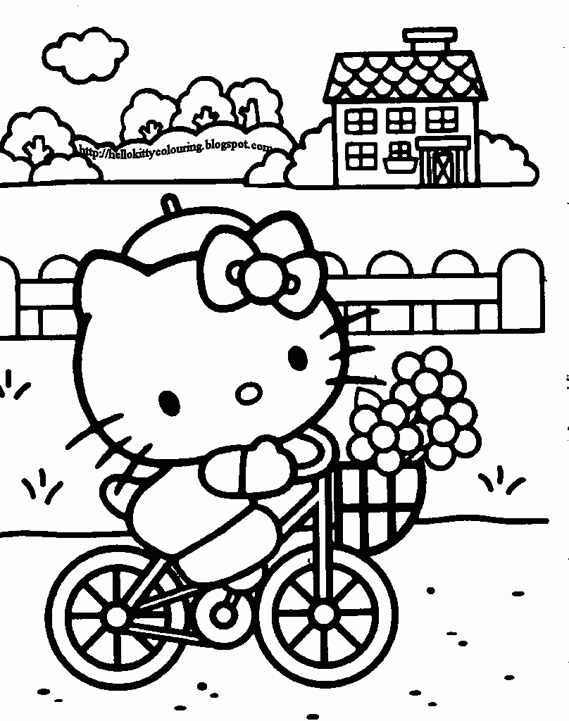 Hello Kitty Coloring Page