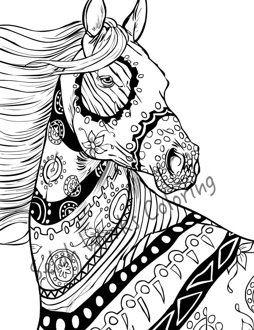 Horse Coloring Pages For Adults