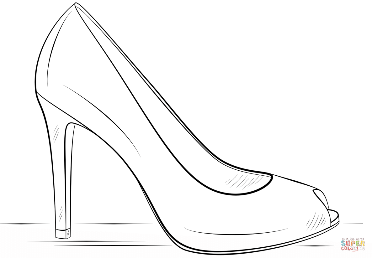 Free Printable Shoe Coloring Pages