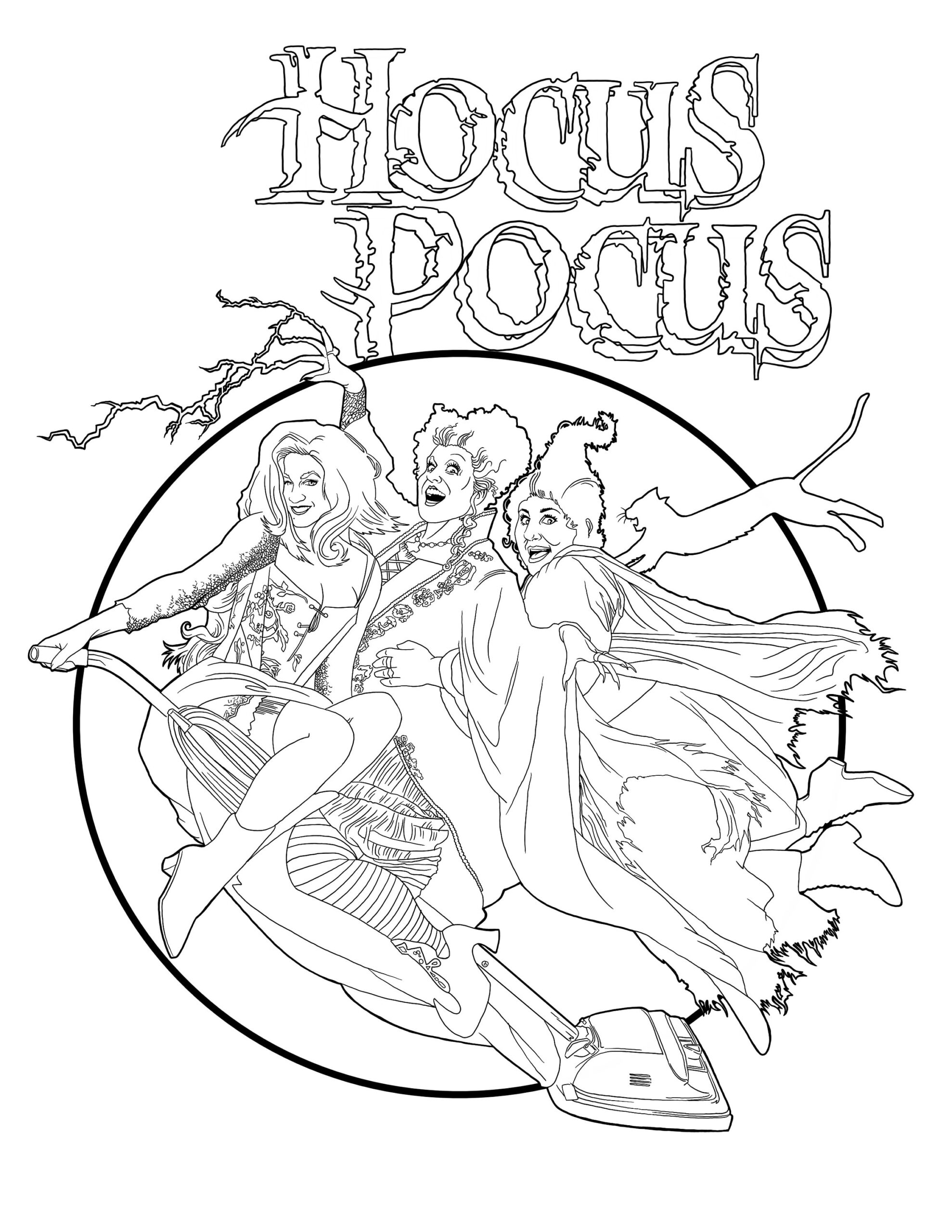 Hocus Pocus Coloring Page Etsy