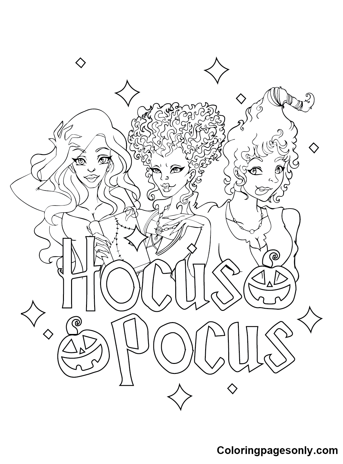 Hocus Pocus Coloring Pages Printable For Free Download