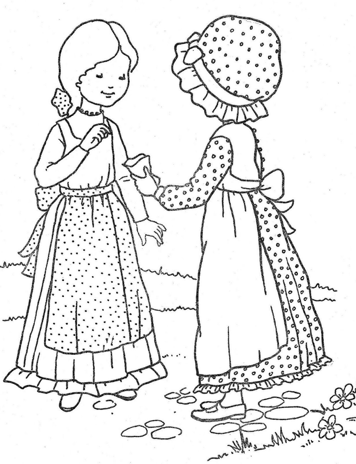 Holly Hobbie S Quiet Time Coloring Books Embroidery Patterns Vintage Disney Coloring Pages