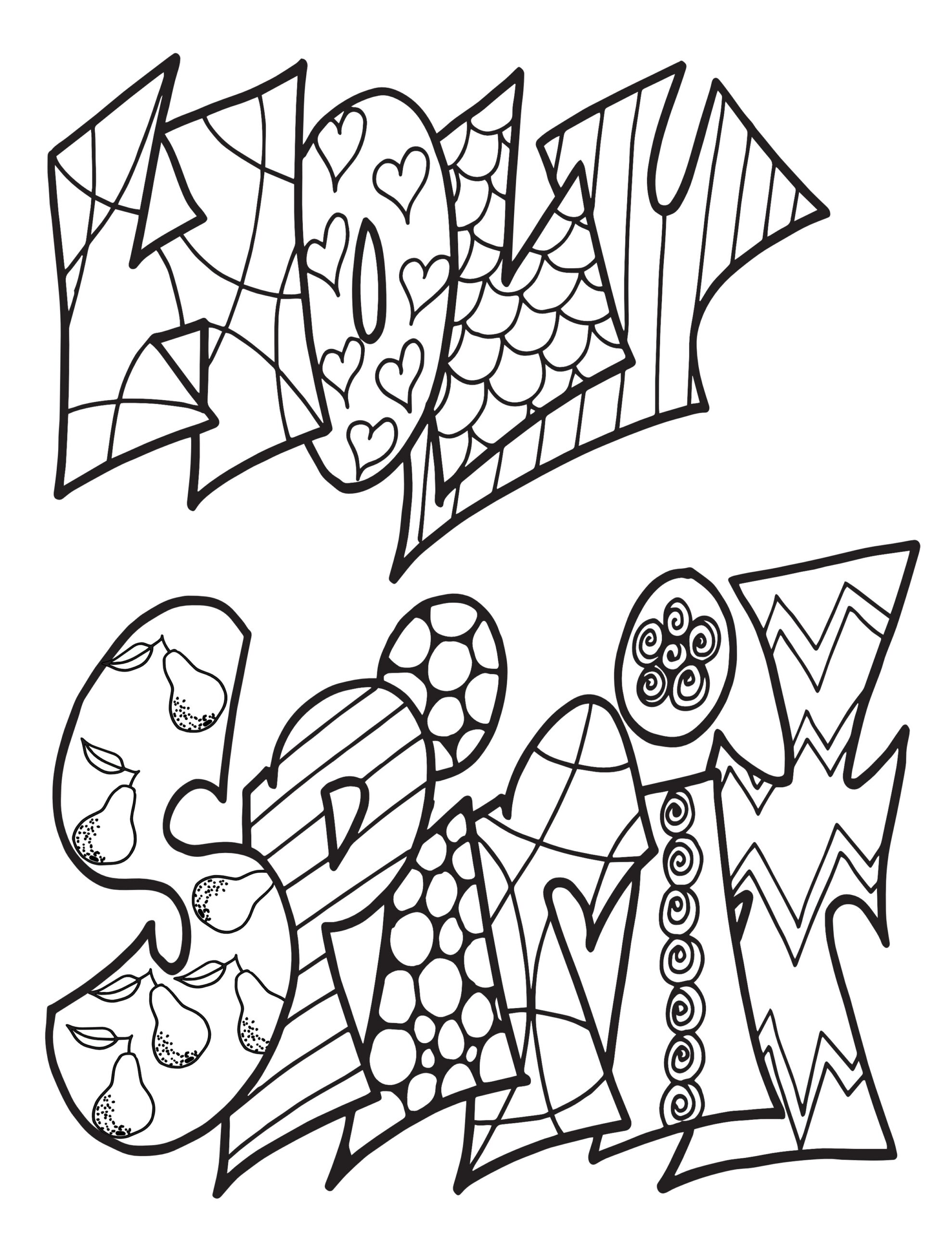 HOLY SPIRIT CLASSIC DOODLE Free Coloring Page Stevie Doodles