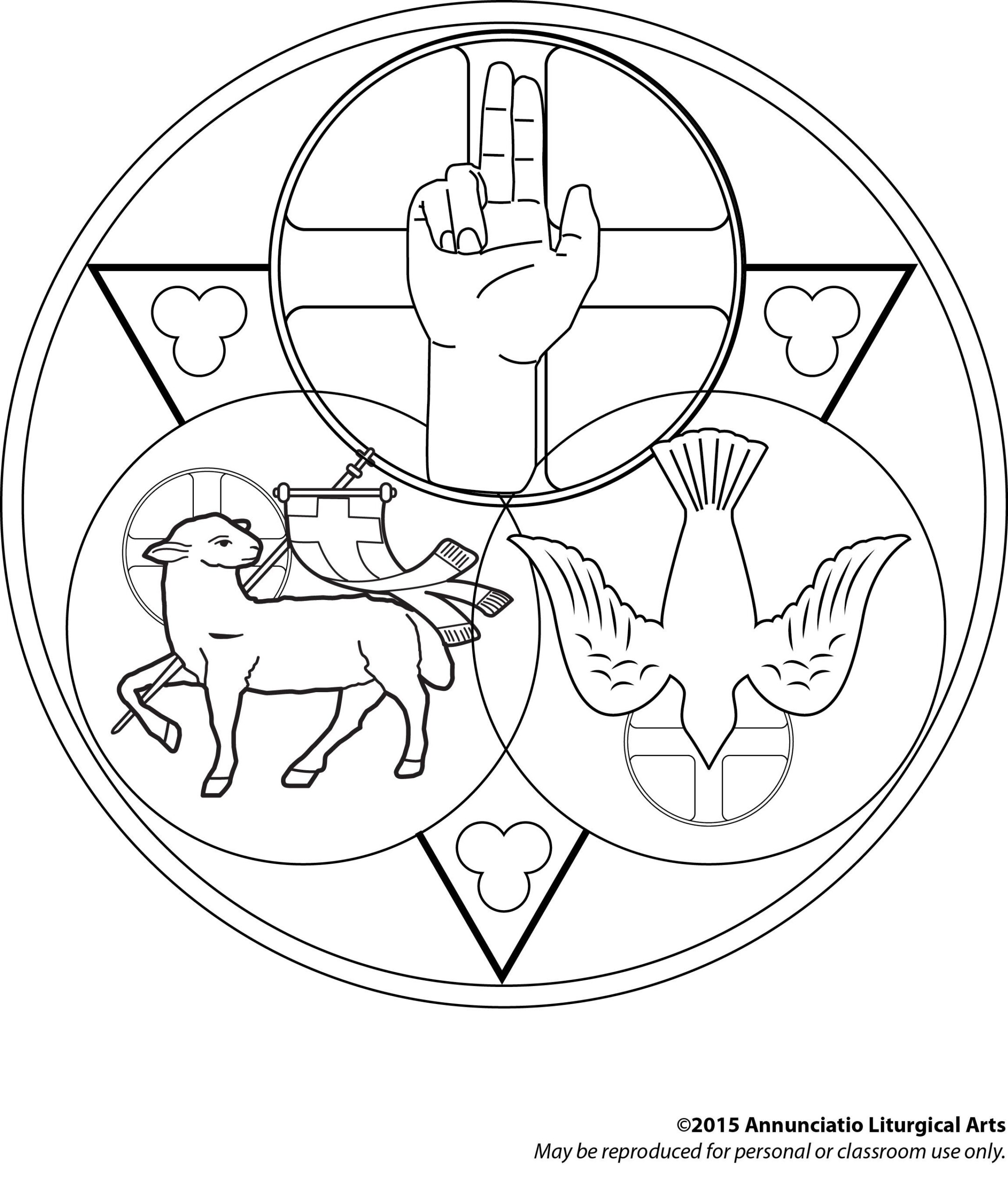 Holy Trinity Coloring Pages Sketch Coloring Page