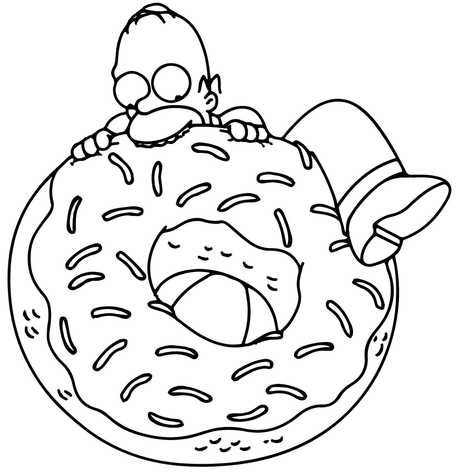 Homer Simpson Coloring Page Coloring Home