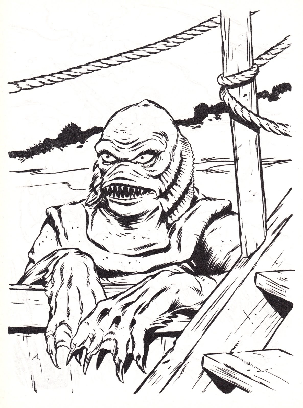 Horror Movie Coloring Pages Sketch Coloring Page
