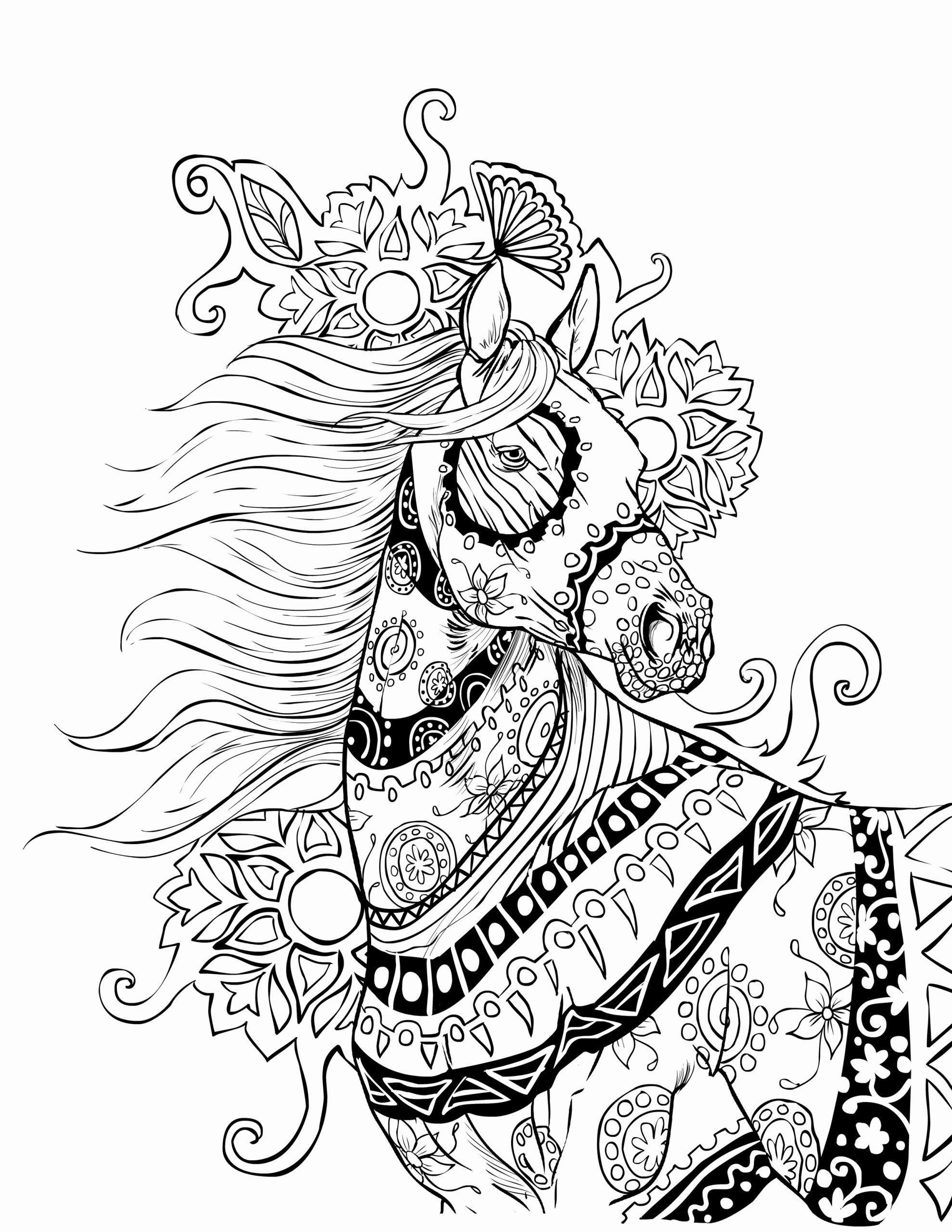 Horse Coloring Pages For Adults Thiva Hellas