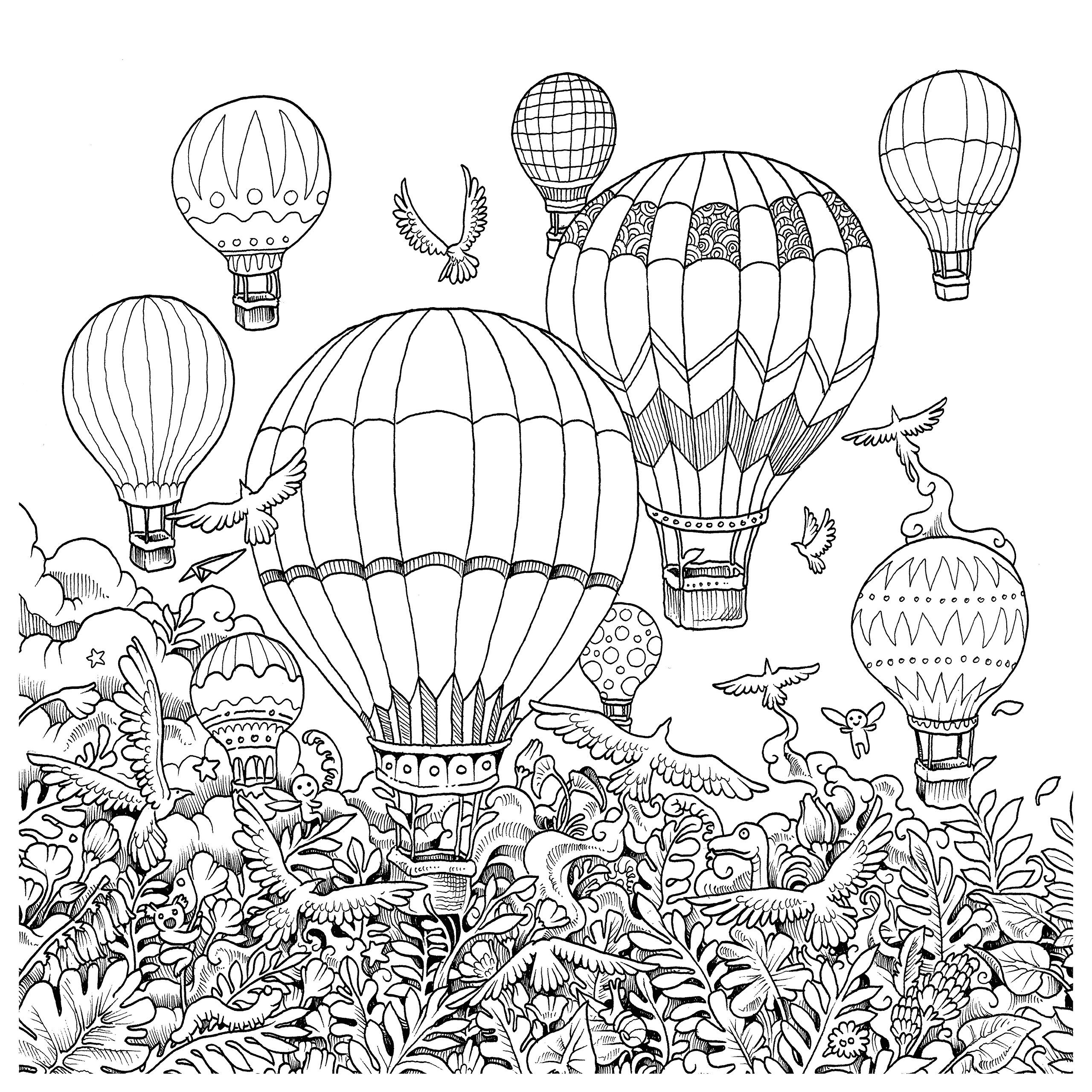 Hot Balloon Air Imagimorphia Coloring Book
