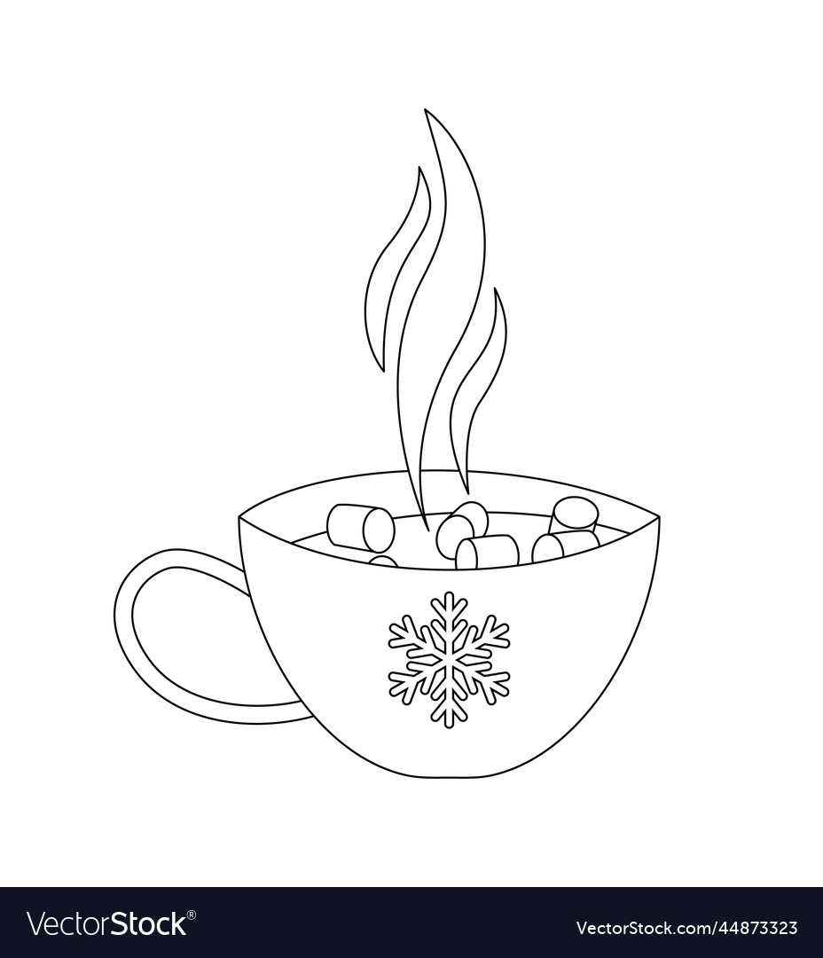 Hot Cocoa Coloring Page