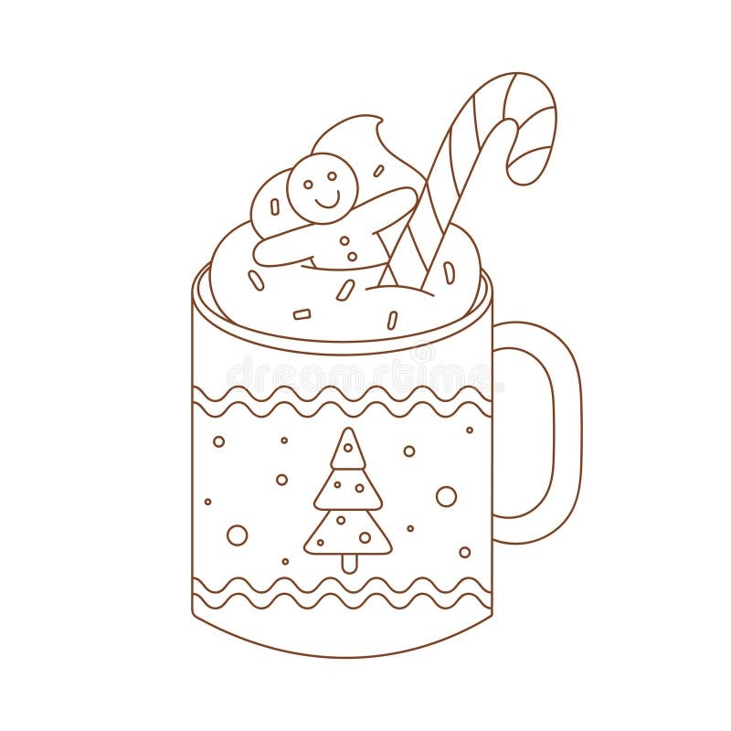 Hot Cocoa Coloring Page