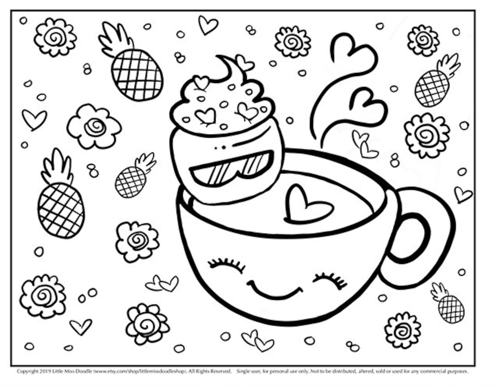Marshmallow Coloring Pages