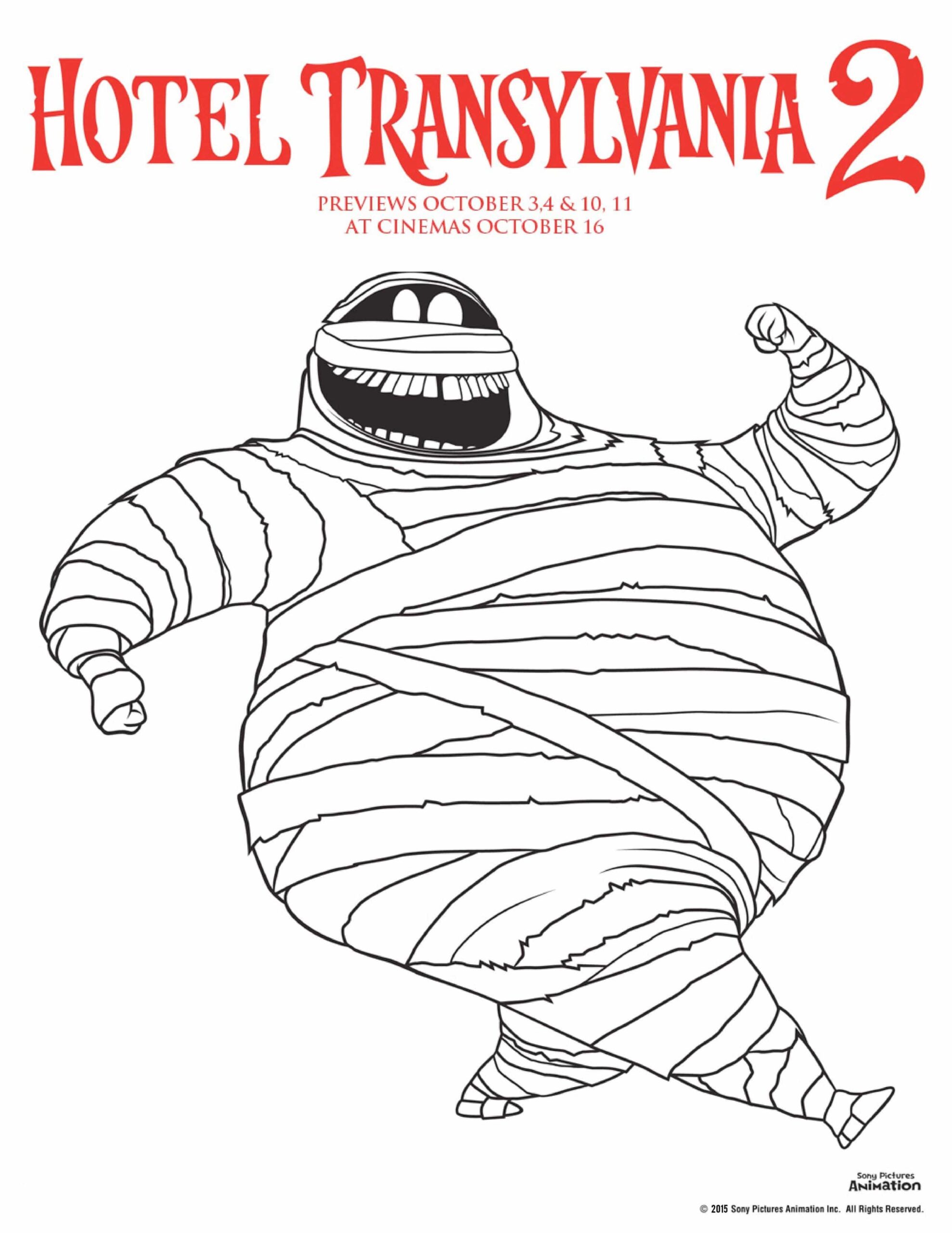 Hotel Transylvania Colouring Pages In The Playroom