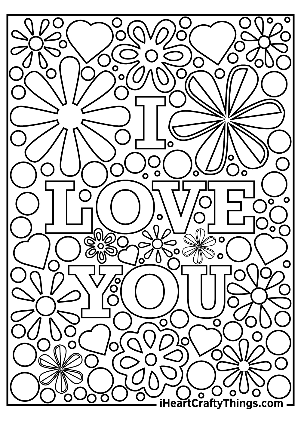 I Love You Coloring Pages For Kids