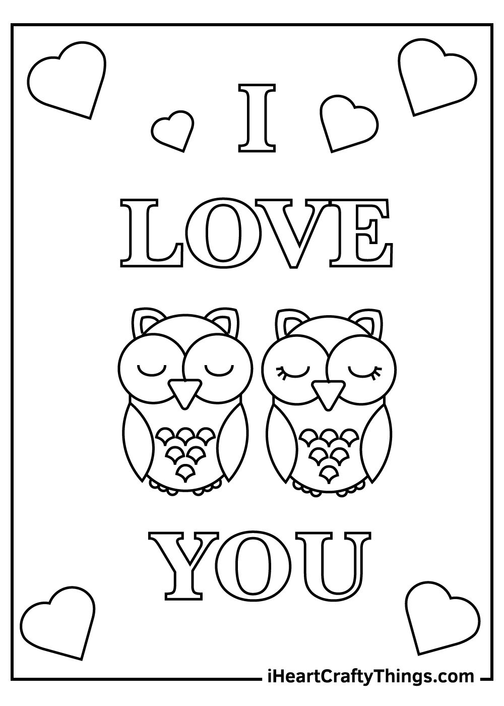 I Love You Coloring Pages