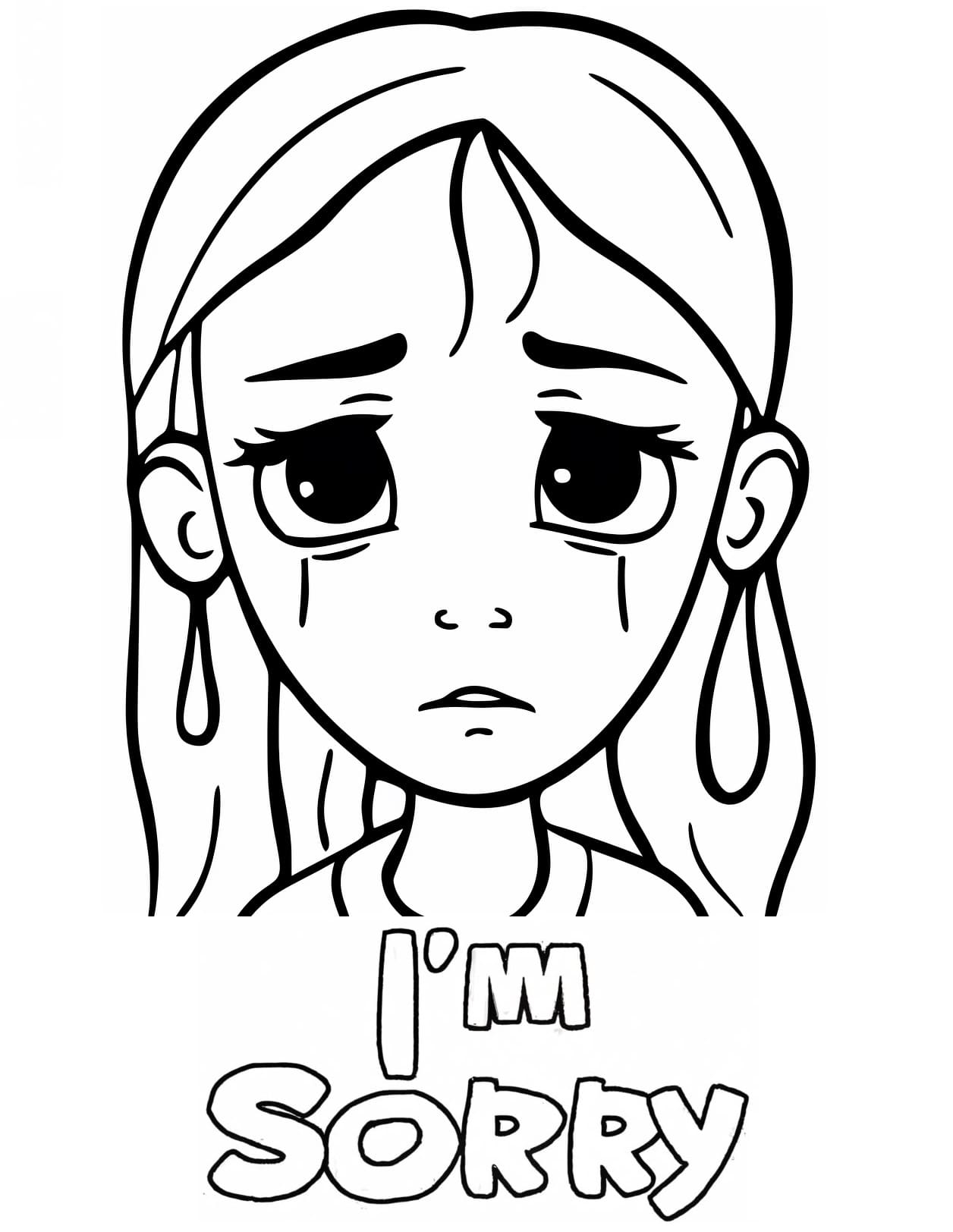 Free Printable Sorry Coloring Pages