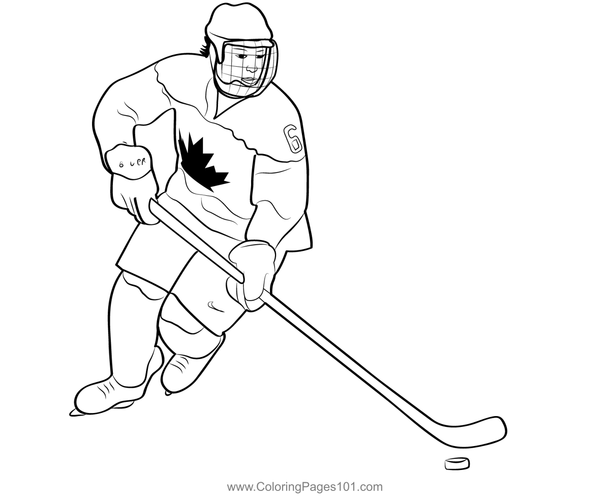 Ice Hockey Coloring Page For Kids Free National Sports Day Printable Coloring Pages Online For