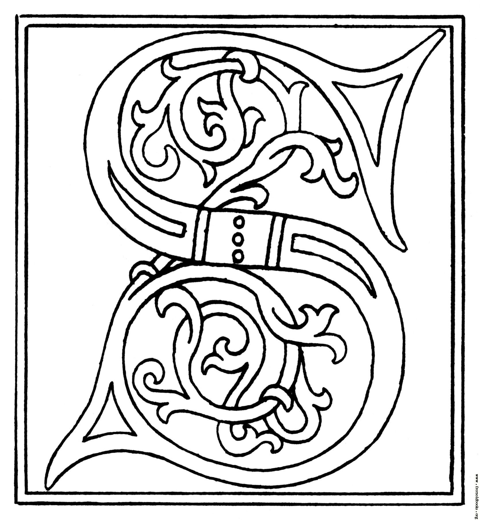 Illuminated Alphabet Coloring Pages At GetColorings Free Printable Colorings Pages To