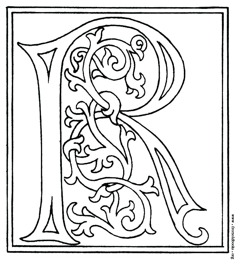 Illuminated Letters Coloring Pages At GetColorings Free Printable Colorings Pages To Print