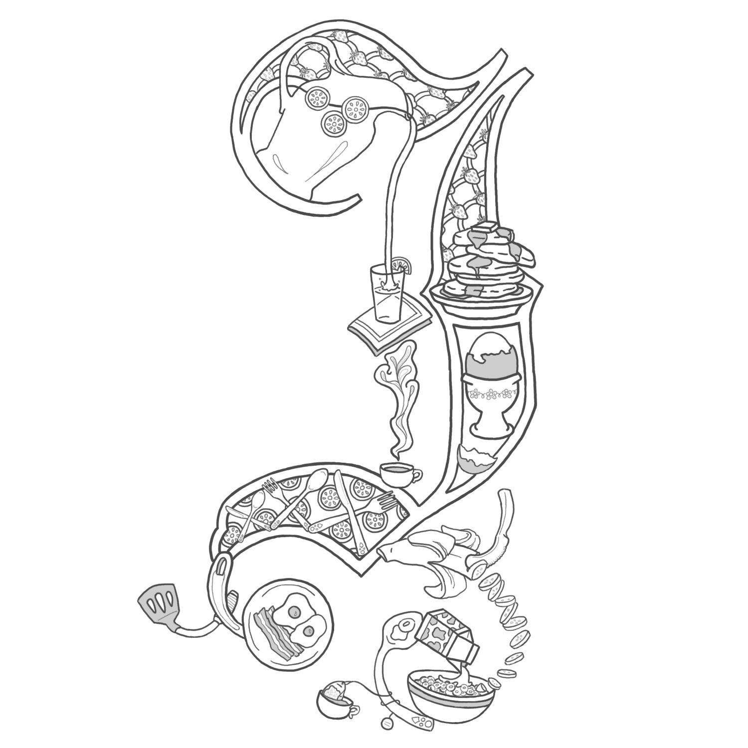 Illuminated Letters Coloring Pages Free Tripafethna