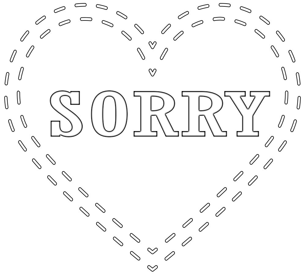 Im Sorry Coloring Pages Printable Coloring Pages